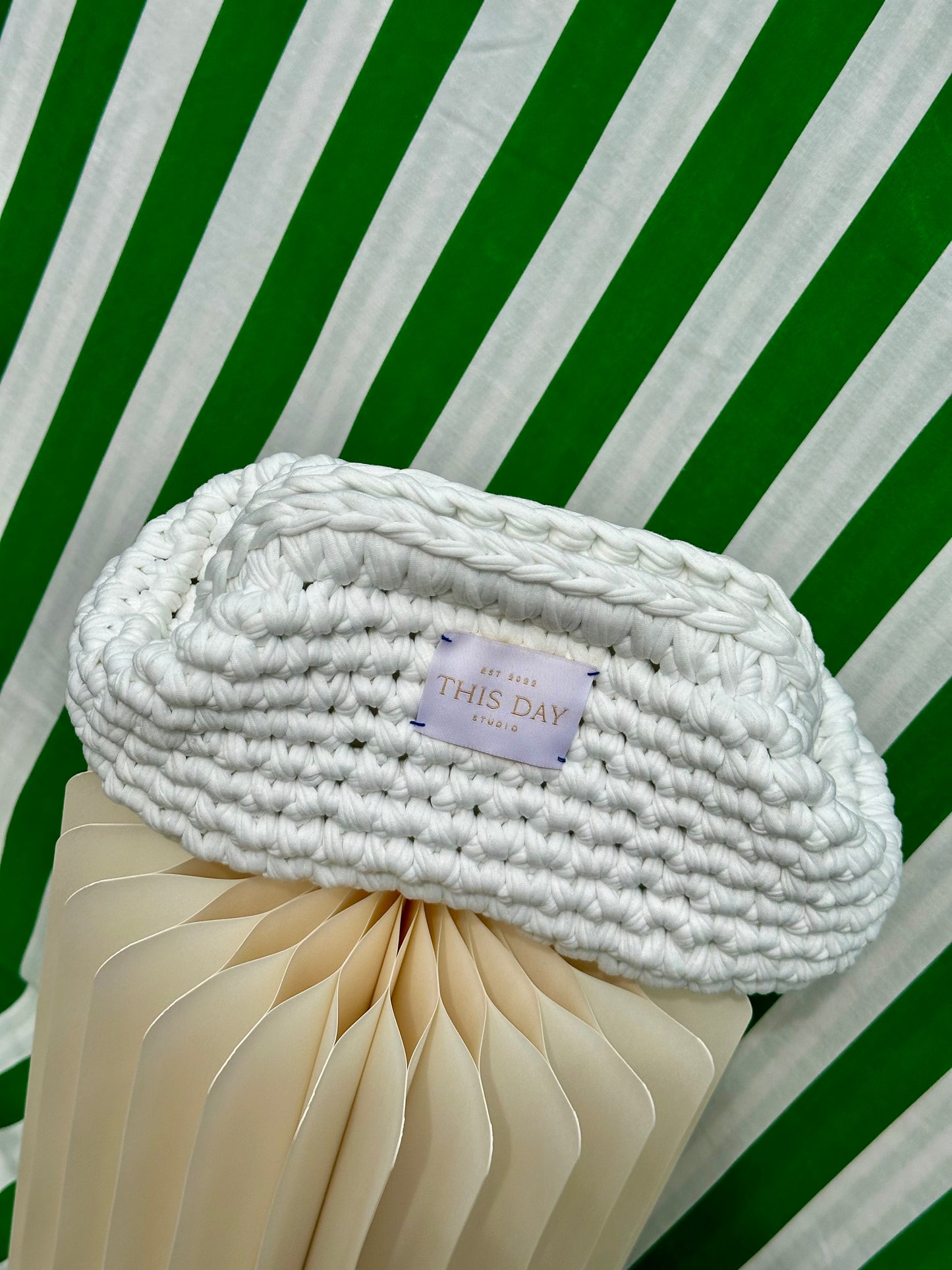 White Crochet Clutch Bag