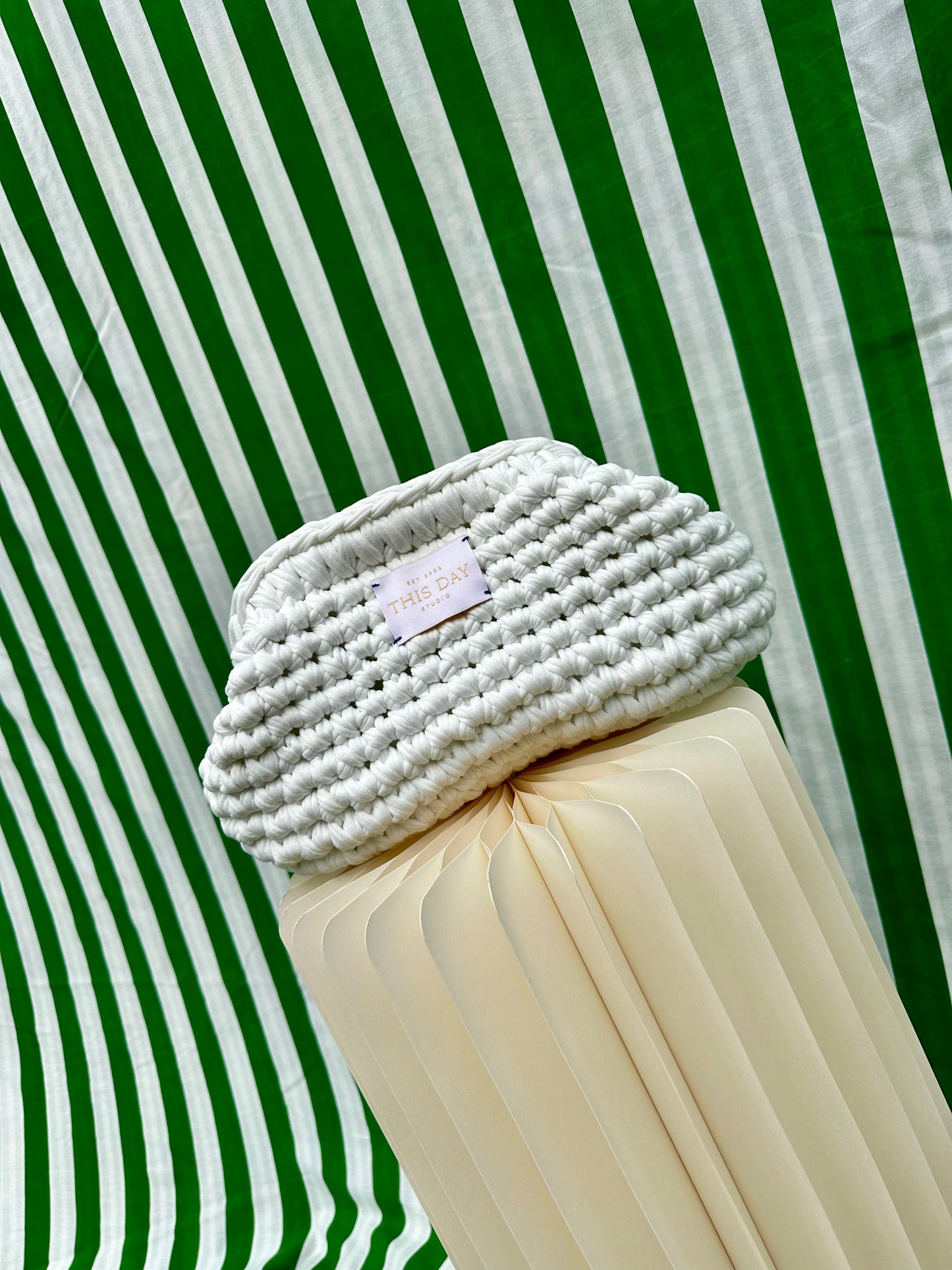 White Crochet Clutch Bag