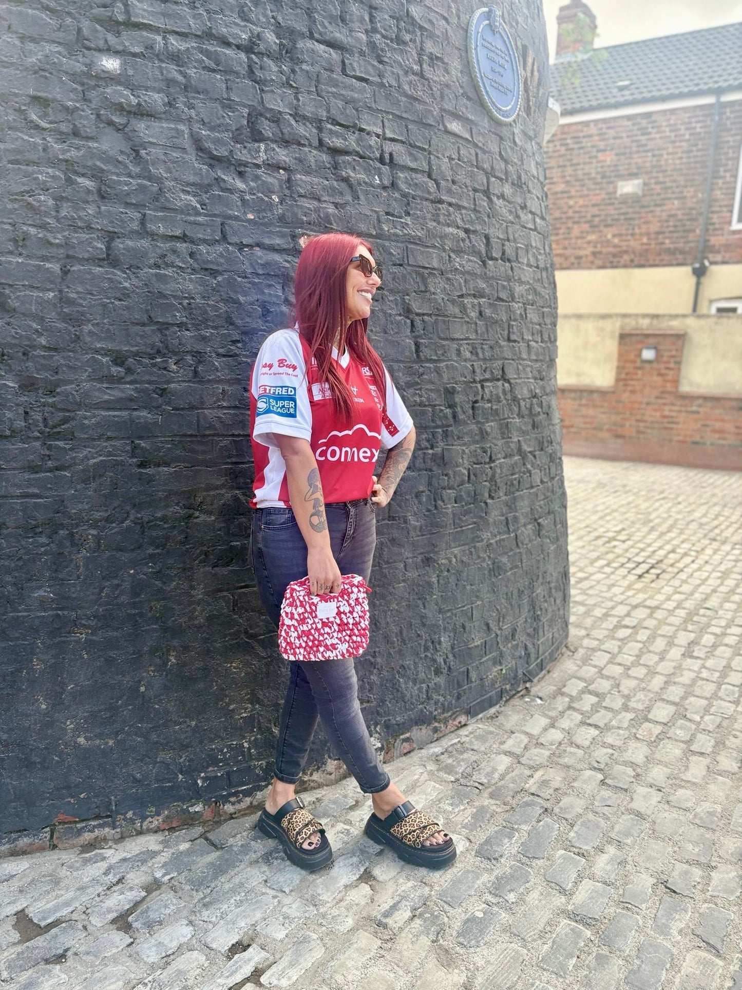 Handmade Crochet Bag - Red Rouge & White | Limited Edition | Small Ethical Brand