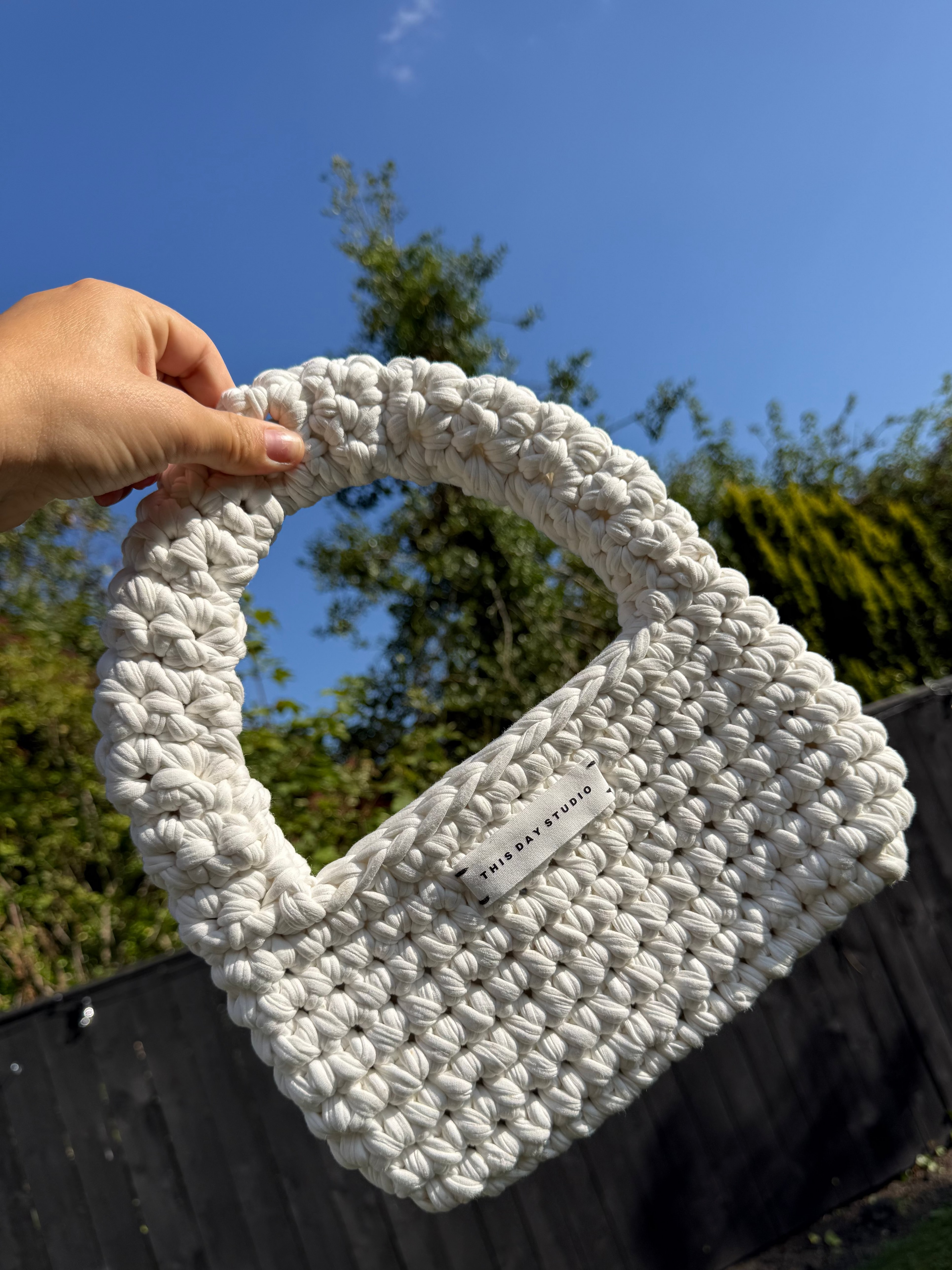 White Crochet Bridal Bag – Sample Sale, Sold As Seen