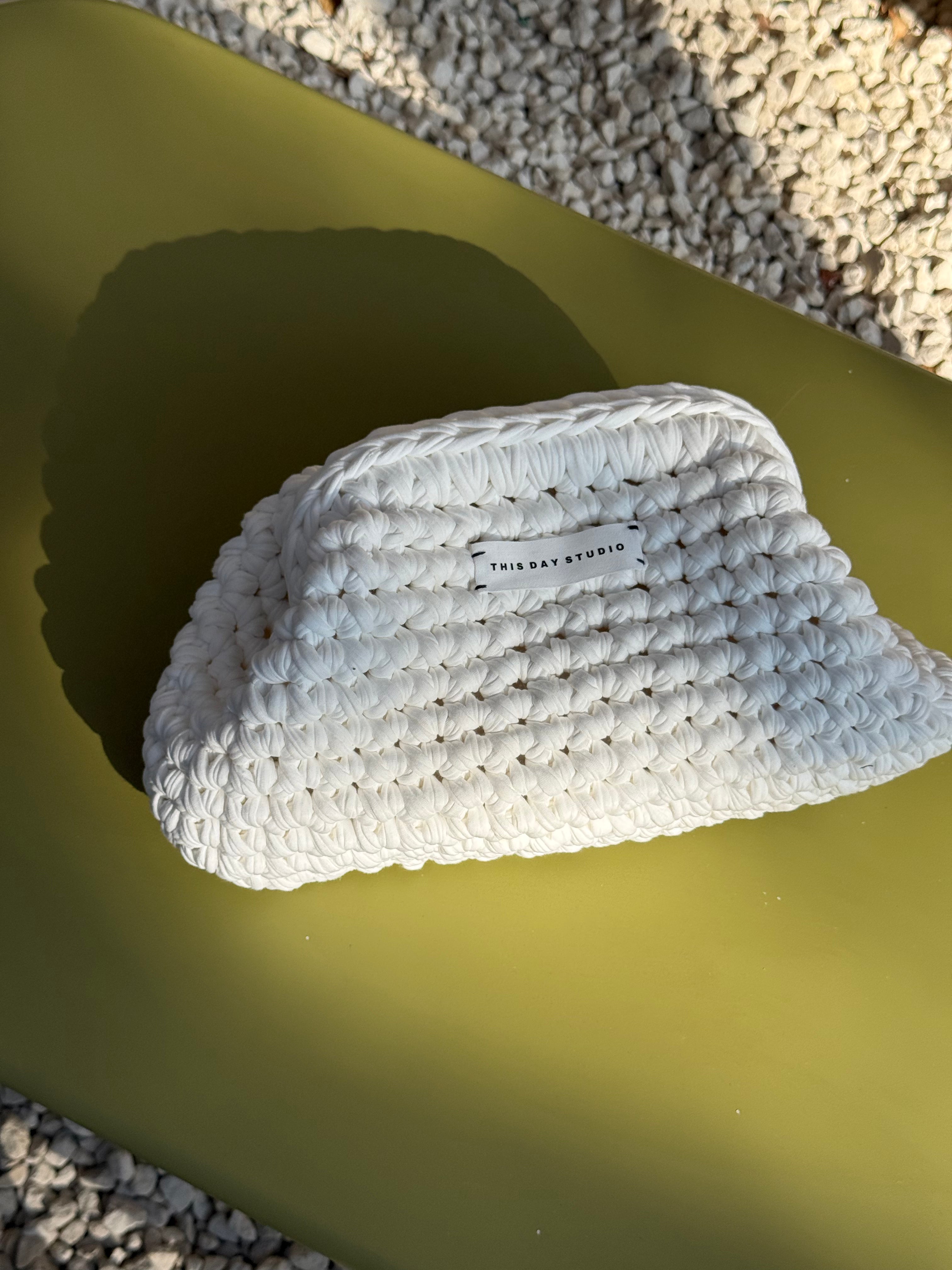 White Crochet Clutch Bag