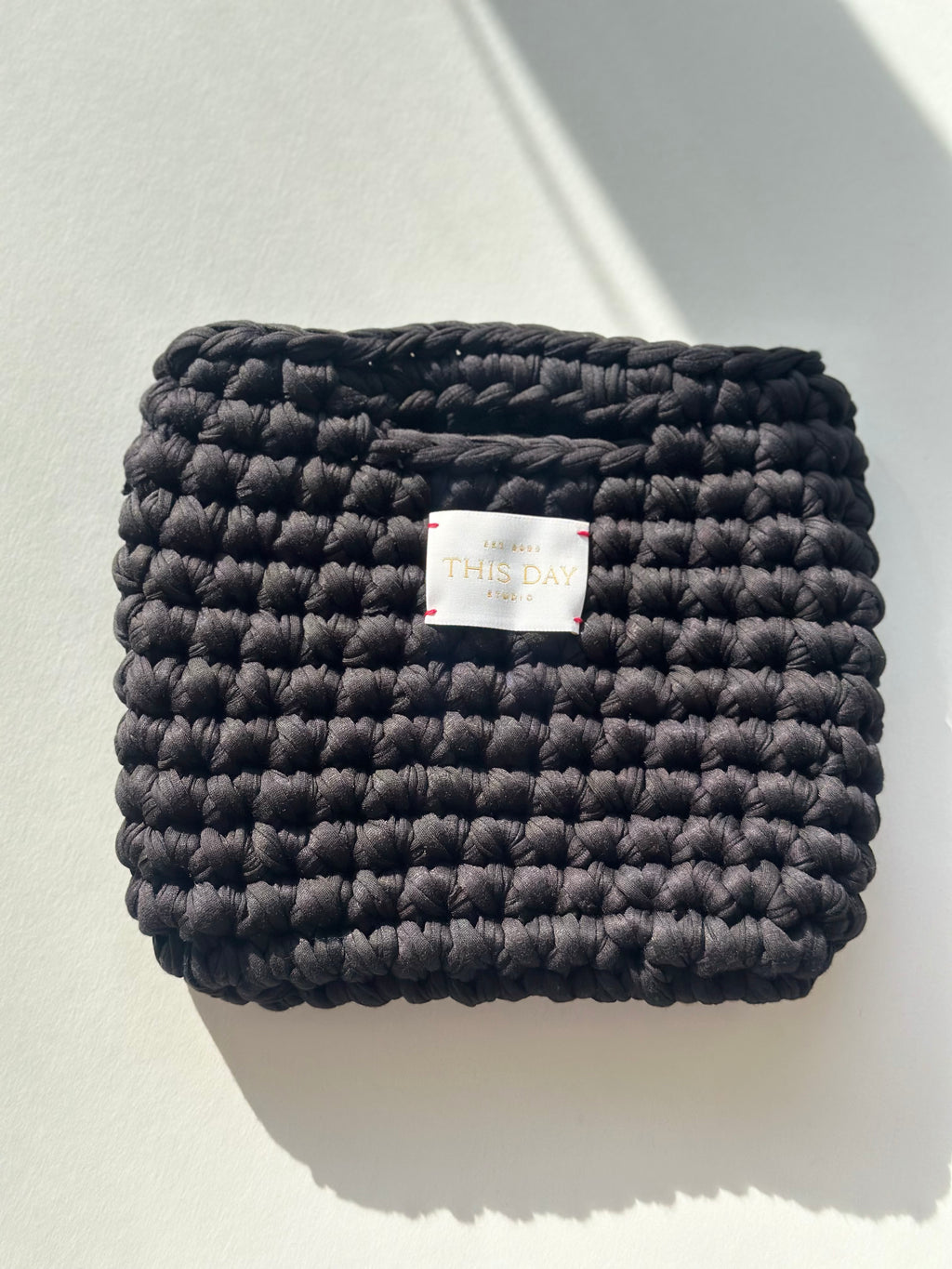 Handmade Black Crochet Bag