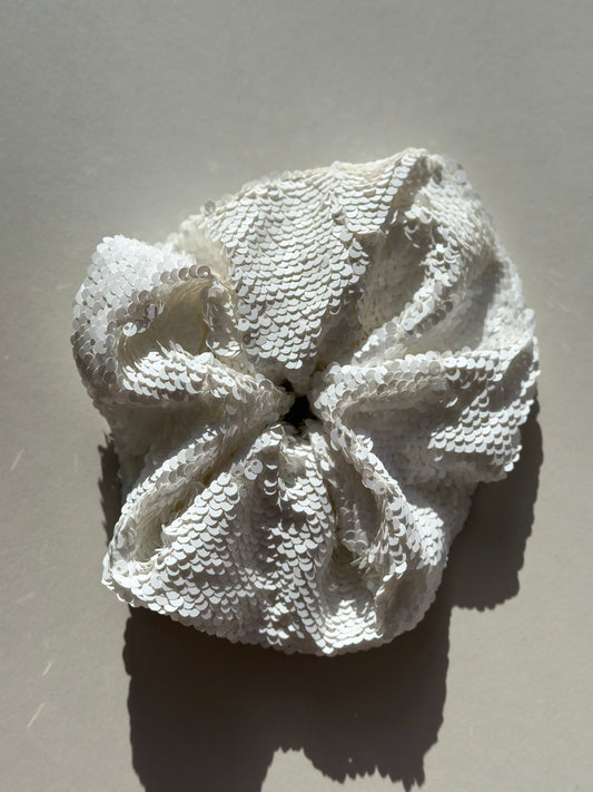 Sequin Maxi Scrunchie - Oversized Hair Scrunchie | Bridal Hair Accessory | Party & Wedding