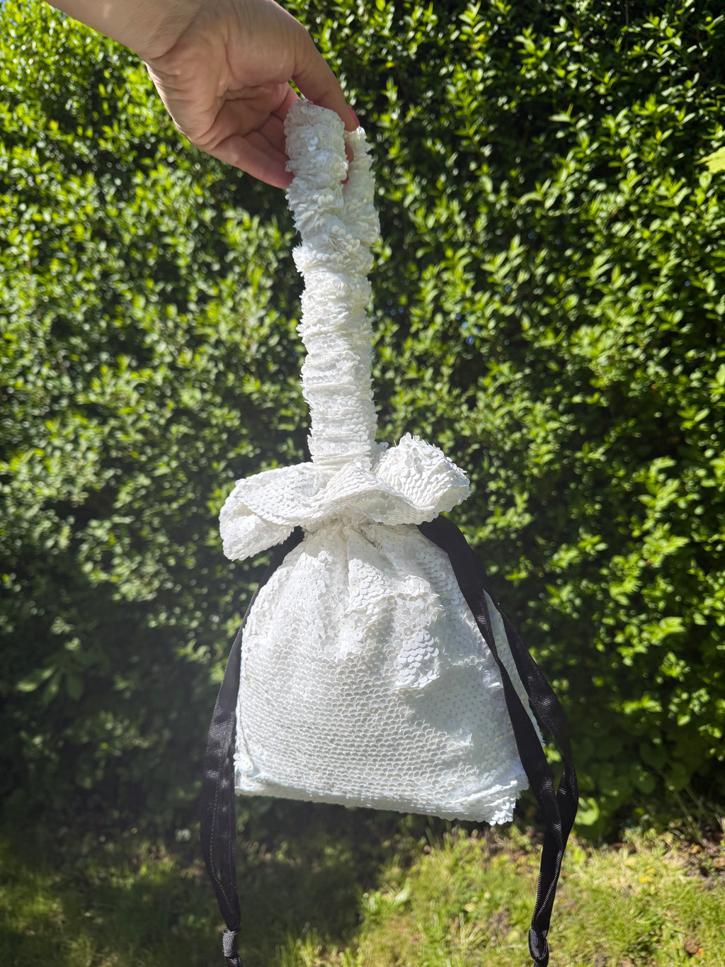 The Aura  |  Sequin Drawstring Bag
