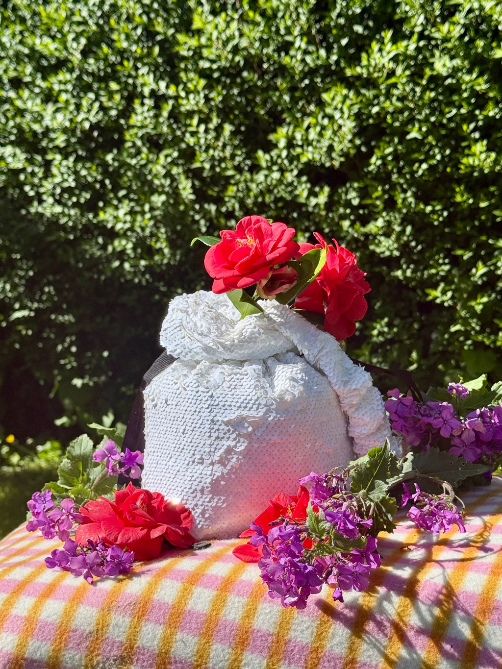 The Aura  |  Sequin Drawstring Bag