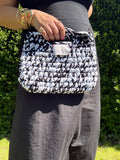 Black and White Crochet Bag | One-Off Handmade Luxury Statement Piece