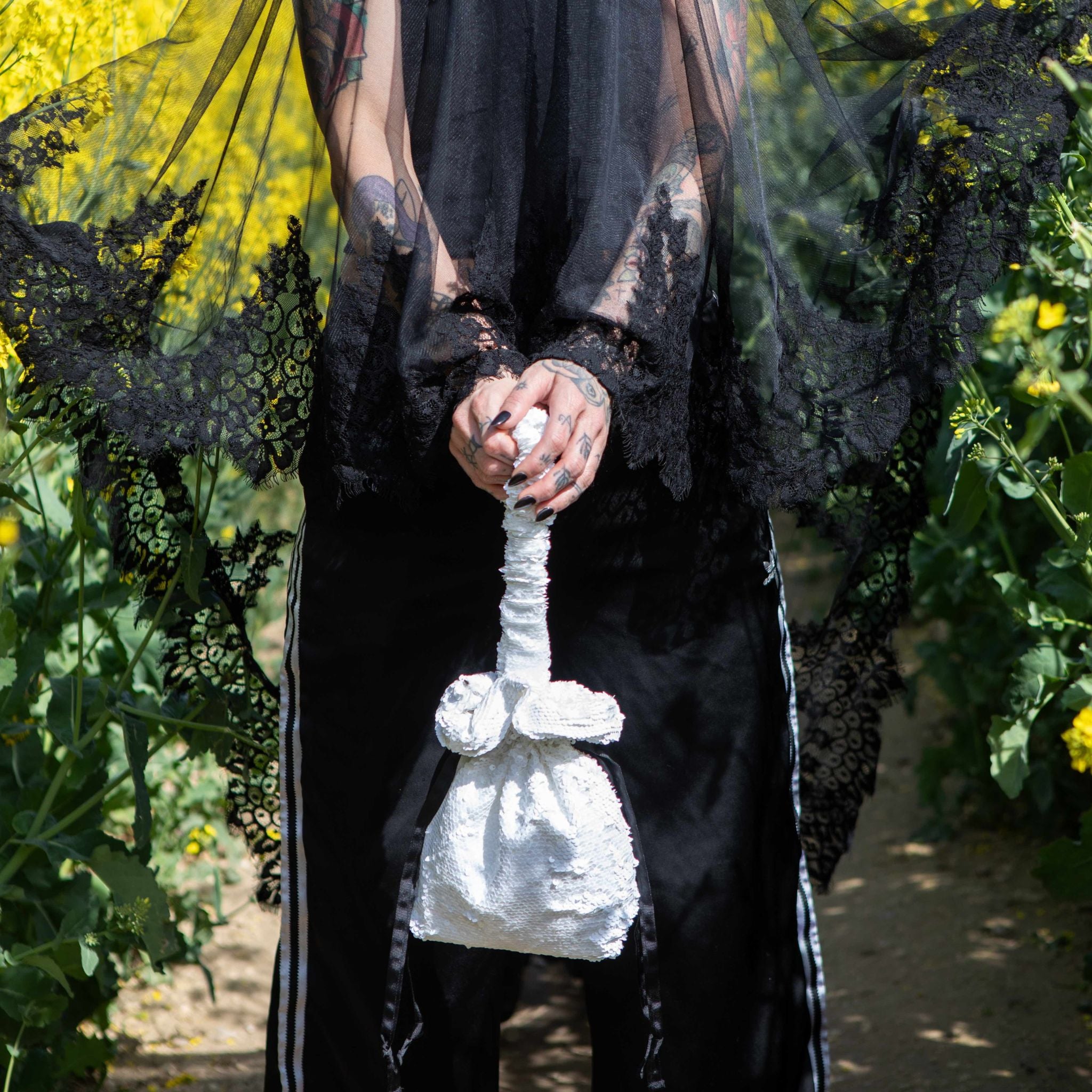 The Aura  |  Sequin Drawstring Bag