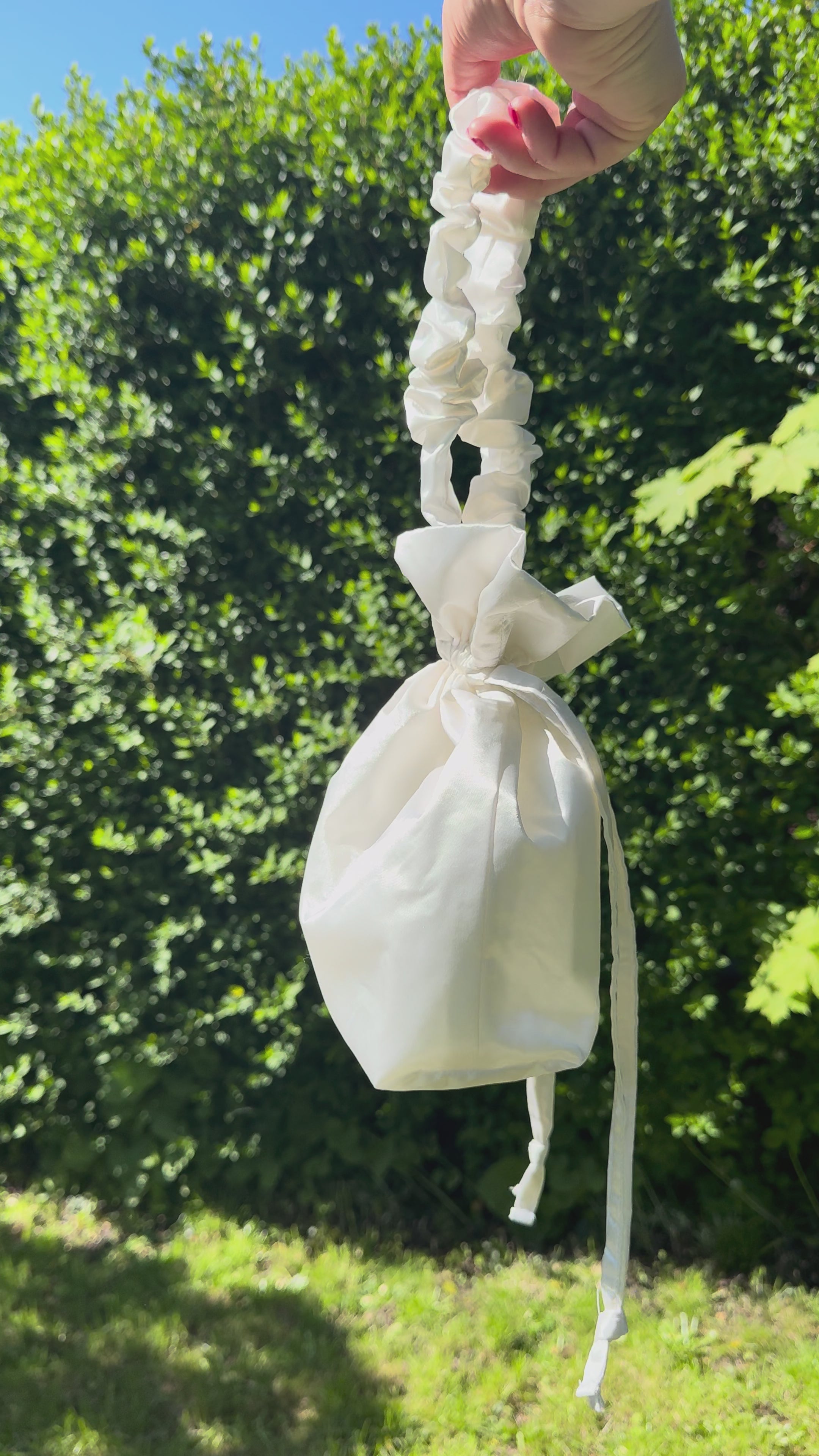 The Muse Bag | Duchess Satin Drawstring Bag | Handcrafted in Yorkshire