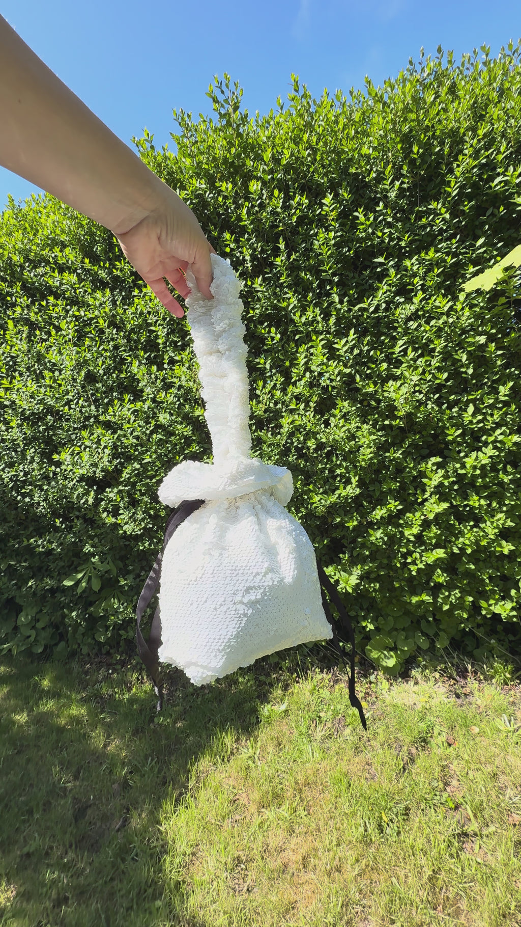 The Aura  |  Sequin Drawstring Bag