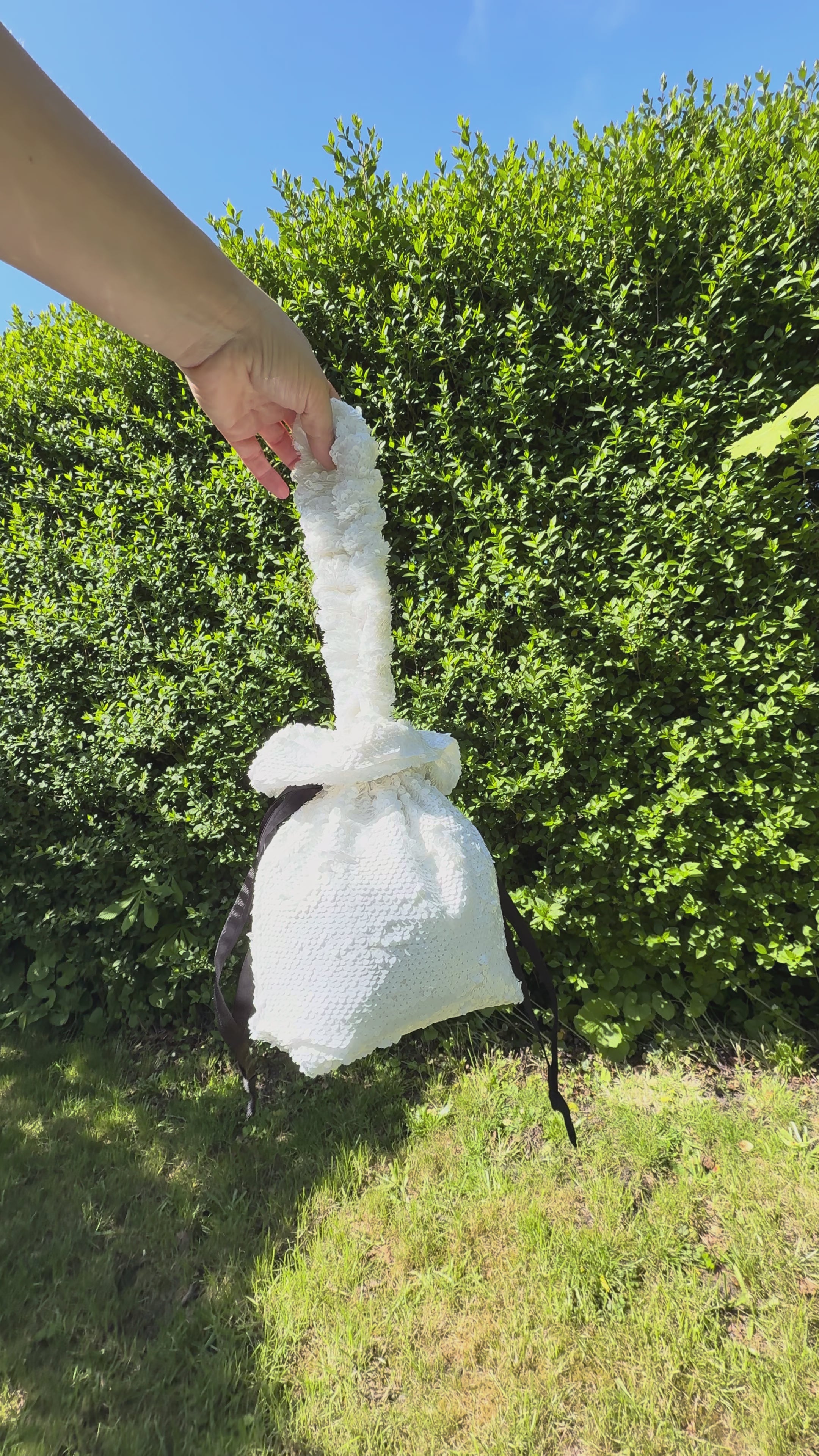 The Aura  |  Sequin Drawstring Bag