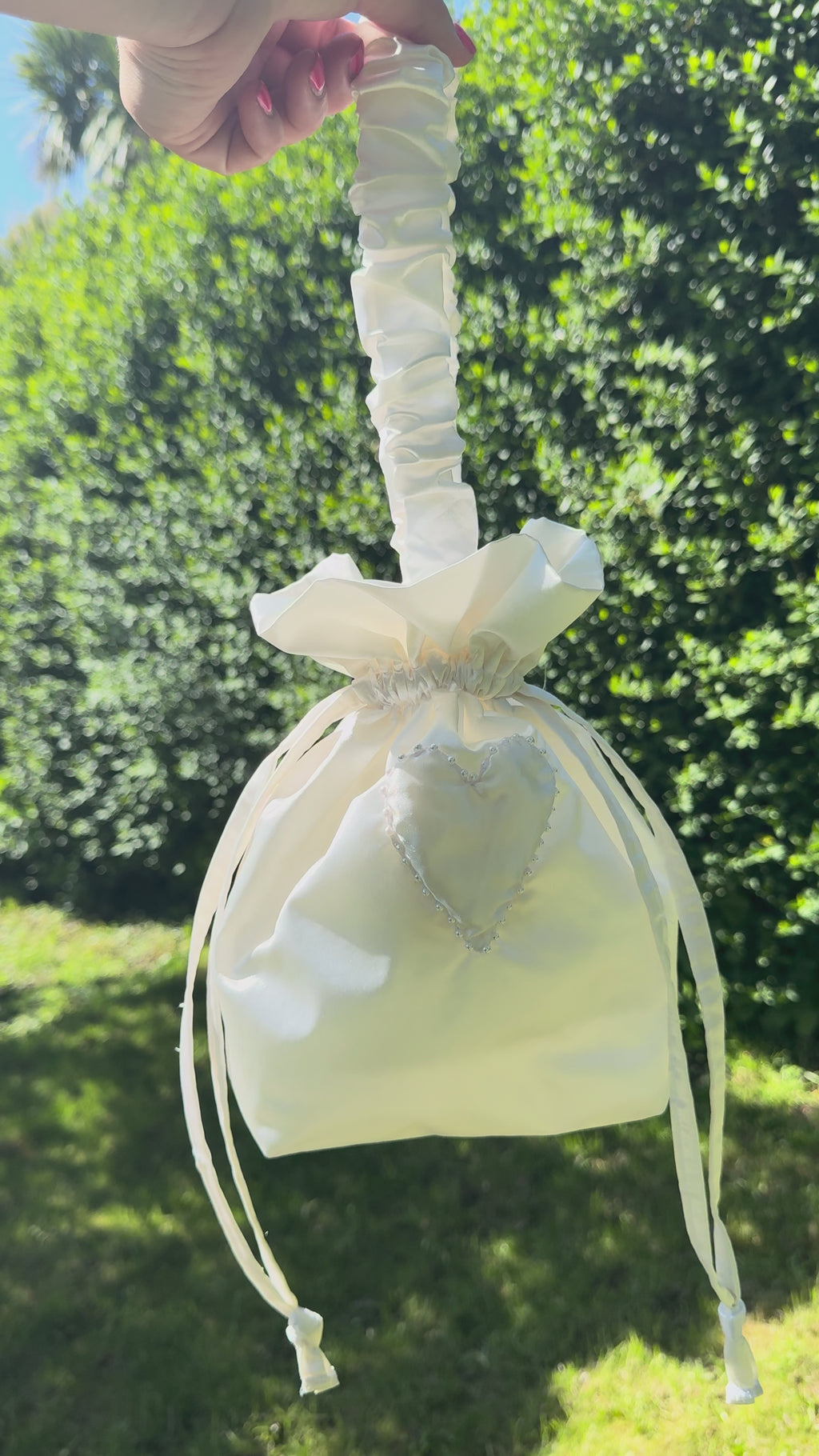 Heart of Hearts | Duchess Satin Bridal Bag | Hand-Sewn in Yorkshire